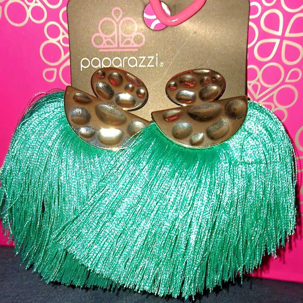 Turquoise, dangle, Paparazzi earrings